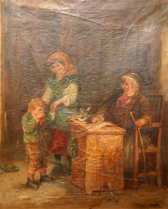 Mark William Langlois (1860-1890) Schoolroom scenes, 20.5 x 16.5in.